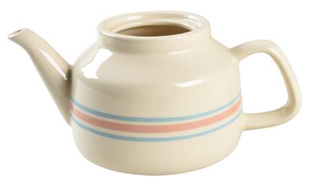 Pink & Blue Stripes Teapot No Lid