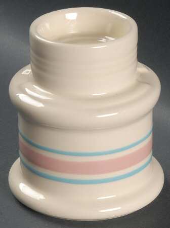 Pink & Blue Stripes Hurricane Lamp No Globe