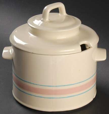 Pink & Blue Stripes Tureen & Lid