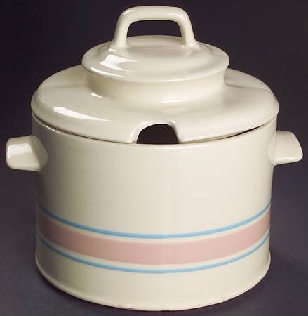 Pink & Blue Stripes Tureen & Lid