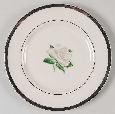 White Rose Bread & Butter Plate