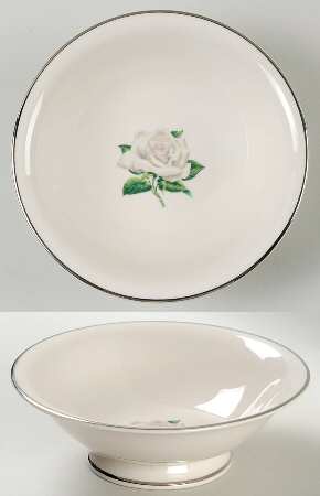 White Rose Coupe Cereal Bowl