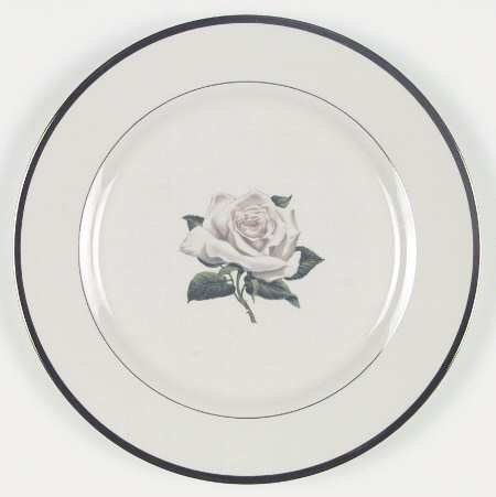White Rose Dinner Plate