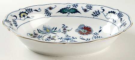 Blue Danube (Pat #99183) 10" Oval Vegetable Bowl