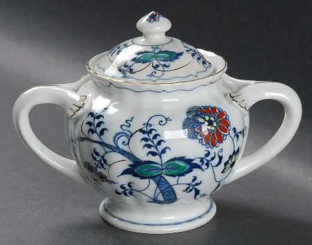 Blue Danube (Pat #99183) Sugar Bowl & Lid