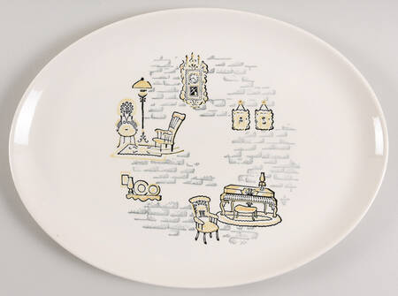Gay Nineties 13" Oval Serving Platter