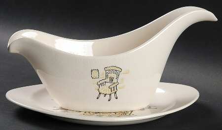 Gay Nineties Gravy Boat & Underplate/Relish