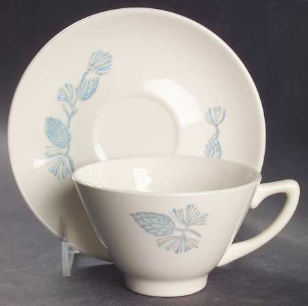 Blue Spruce Flat Cup & Saucer Set