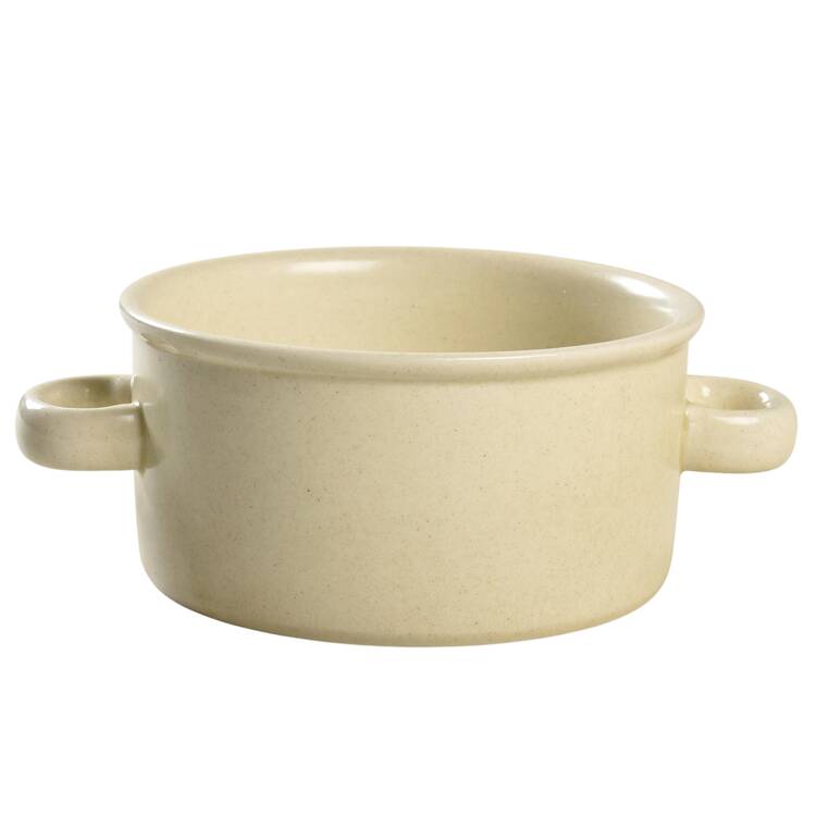 Beige Mist Flat Cream Soup Bowl