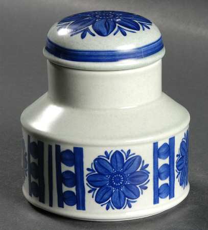 Blue Dahlia Sugar Bowl & Lid