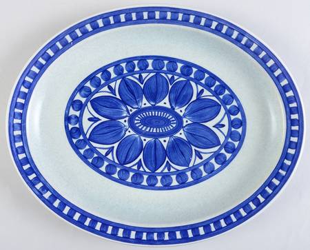 Blue Dahlia 12" Oval Serving Platter