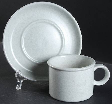 Blue Mist Flat Cup & Saucer Set
