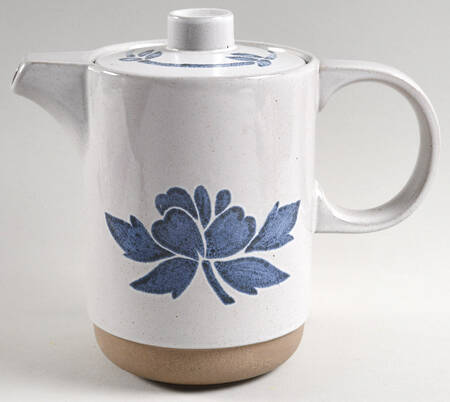 Blue Print England Coffee Pot & Lid
