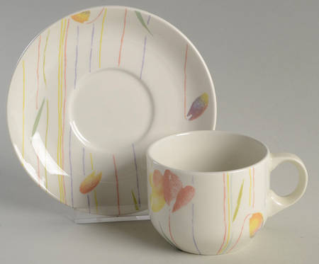 Calypso Flat Cup & Saucer Set