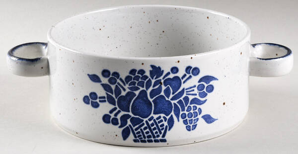 Country Blue 2 Qt Round Covered Casserole No Lid