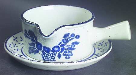 Country Blue Gravy Boat & Underplate