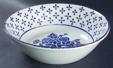 Country Blue 8" Round Vegetable Bowl