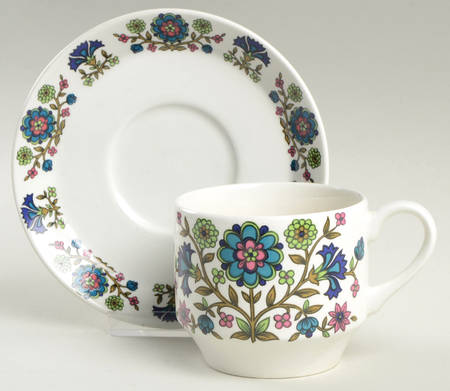 Country Garden Flat Cup & Saucer Set