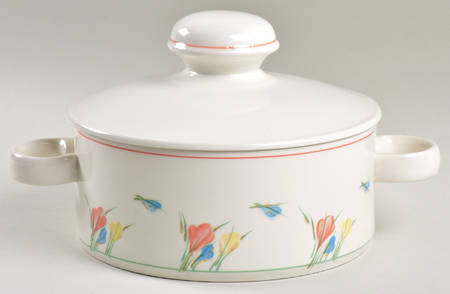 Crocus 1.25 Qt Round Covered Casserole