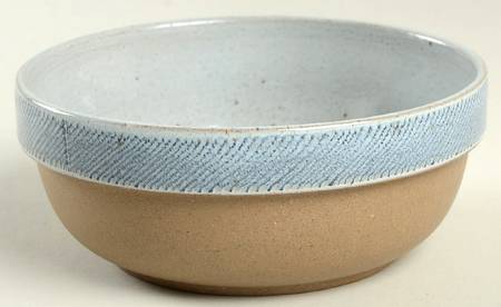 Denim Blue and Brown Fruit/Dessert (Sauce) Bowl