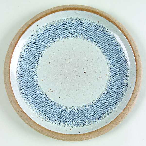 Denim Blue and Brown Bread & Butter Plate
