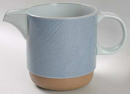 Denim Blue and Brown Pitcher