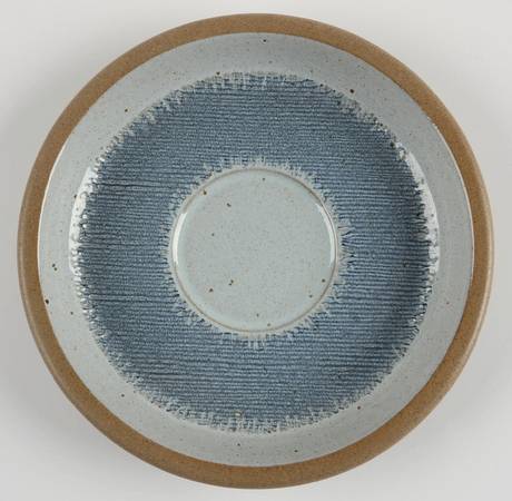 Denim Blue and Brown Saucer