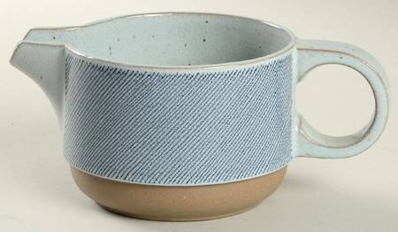Denim Blue and Brown Creamer
