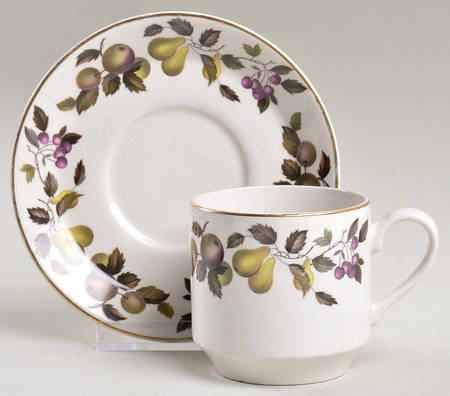Evesham Flat Demitasse Cup & Saucer Set