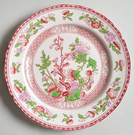 Indian Tree Red Lavender (Scalloped) Salad Plate