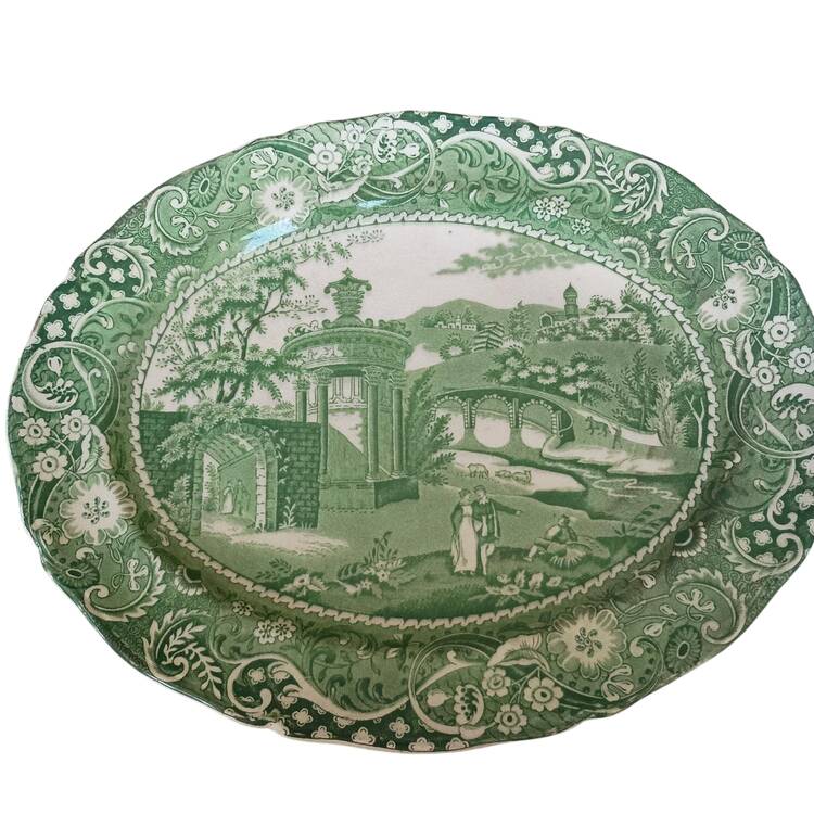 Landscape Green 12" Oval Serving Platter