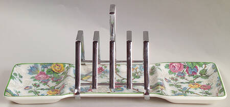 Lorna Doone Toast/Condiment Server with Metal Rack