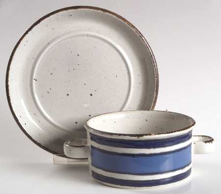 Moon Flat Cream Soup Bowl & Saucer Set