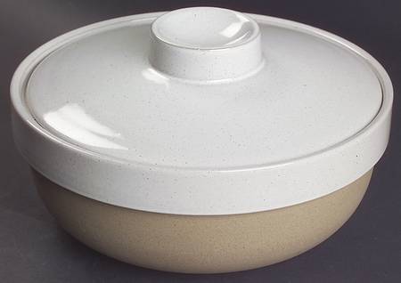 Natural 1.5 Qt Round Covered Casserole