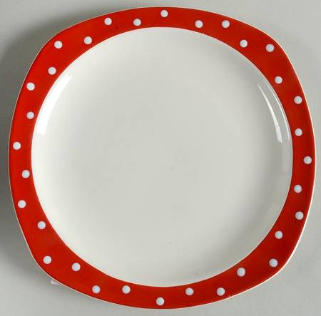 Red Domino Salad Plate