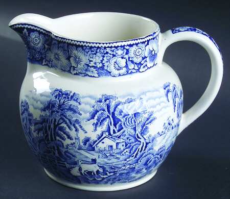 Rural England Blue 24 Oz Pitcher