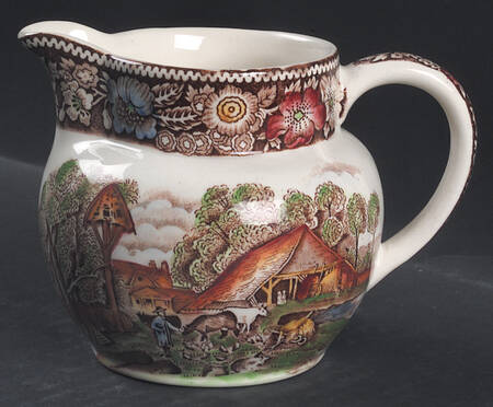 Rural England Brown Multicolor Creamer