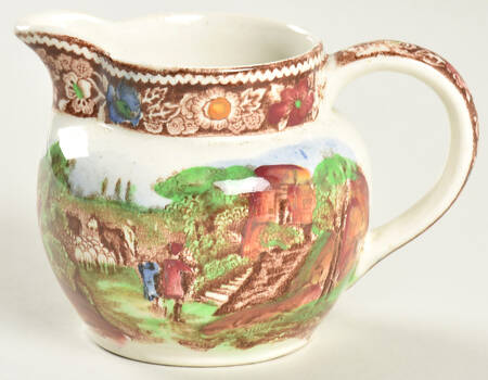 Rural England Brown Multicolor Mini Creamer