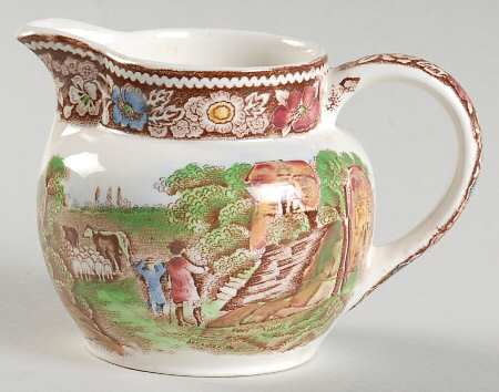 Rural England Brown Multicolor Creamer