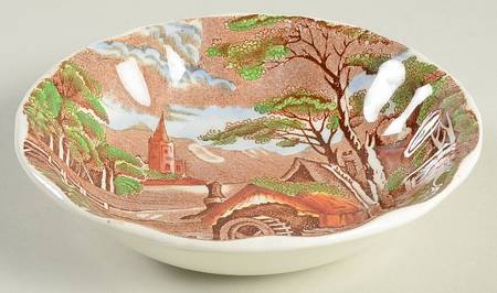 Rural England Brown Multicolor Fruit/Dessert (Sauce) Bowl