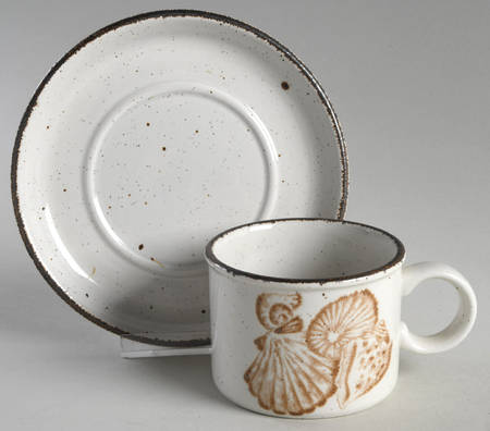 Seascape Flat Cup & Saucer Set
