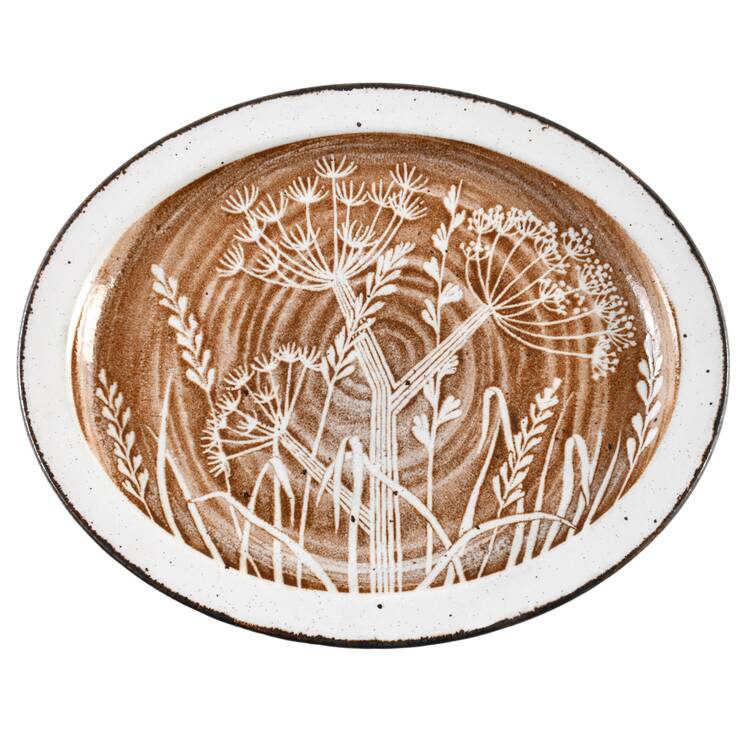 Shady Lane 12" Oval Serving Platter