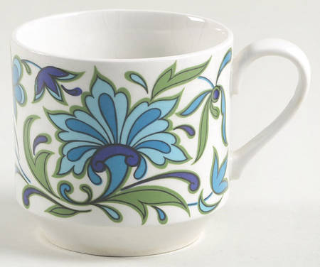Spanish Garden (Rim) Flat Demitasse Cup