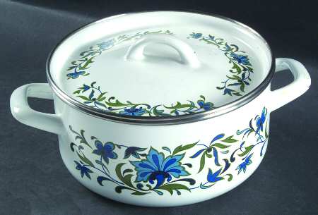 Spanish Garden (Rim) 2 Quart Metal Covered Casserole