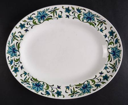Spanish Garden (Rim) 12" Oval Serving Platter