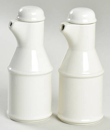 Stonehenge White Vinegar and Oil Set with Stoppers