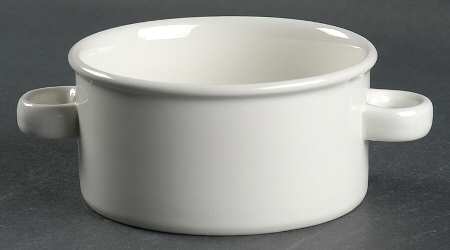 Stonehenge White Flat Cream Soup Bowl