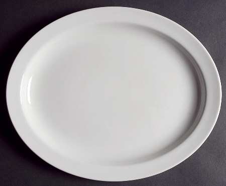 Stonehenge White 11" Oval Serving Platter