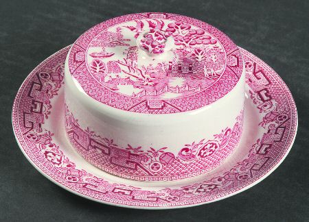 Willow Red (Smooth) Round Covered Butter
