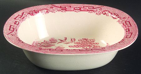 Willow Red (Smooth) 10" Rectangular Vegetable Bowl